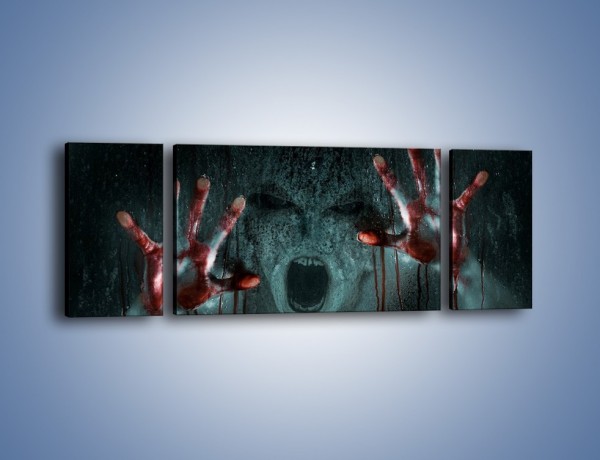Obraz na płótnie – Krzyk i krew – trzyczęściowy L363W5
