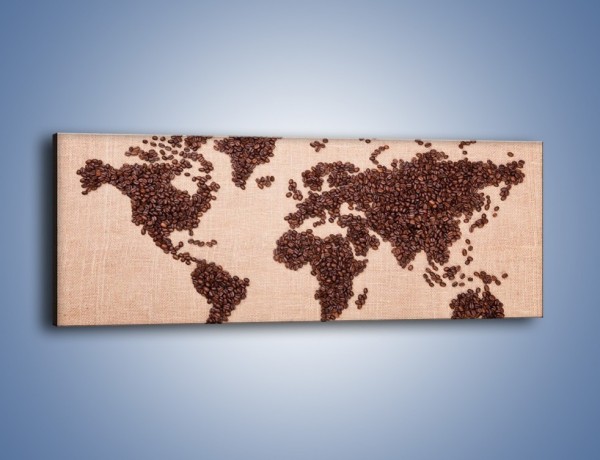 Obraz na płótnie – Kawowy świat – jednoczęściowy panoramiczny JN373