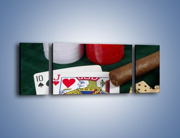 Obraz na płótnie – Męski świat hazardu – trzyczęściowy O121W5