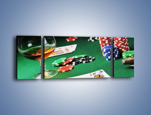 Obraz na płótnie – Mocne wrażenia w kasynie – trzyczęściowy O122W5