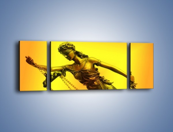 Obraz na płótnie – Figurka ważna w świecie prawa – trzyczęściowy O164W5