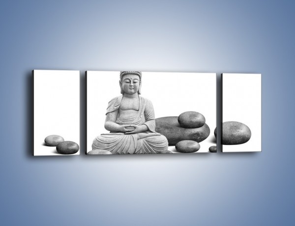Obraz na płótnie – Budda wśród kamieni – trzyczęściowy O229W5