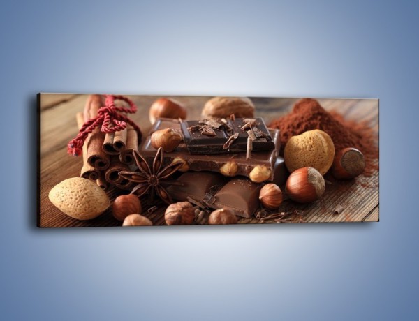 Obraz na płótnie – Orzechowo-czekoladowe uniesienie – jednoczęściowy panoramiczny JN376