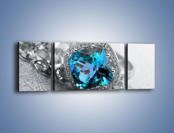 Obraz na płótnie – Rubin i kryształy – trzyczęściowy O255W5