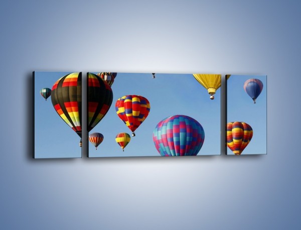 Obraz na płótnie – Kolorowe balony na niebie – trzyczęściowy TM009W5