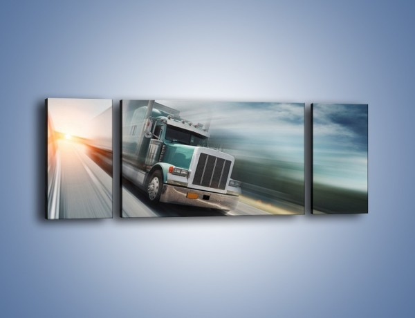 Obraz na płótnie – Pędząca ciężarówka na autostradzie – trzyczęściowy TM035W5
