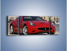 Obraz na płótnie – Czerwone Ferrari California – trzyczęściowy TM057W5