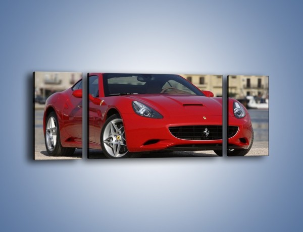 Obraz na płótnie – Czerwone Ferrari California – trzyczęściowy TM057W5