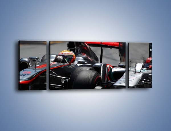Obraz na płótnie – McLaren Mercedes Monaco GP – trzyczęściowy TM076W5