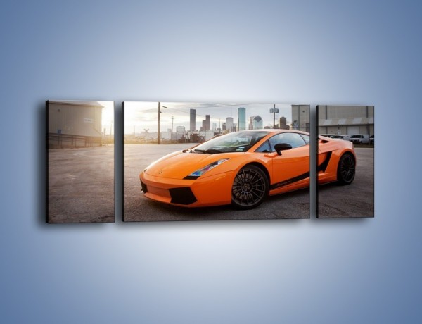 Obraz na płótnie – Pomarańczowe Lamborghini Gallardo – trzyczęściowy TM102W5