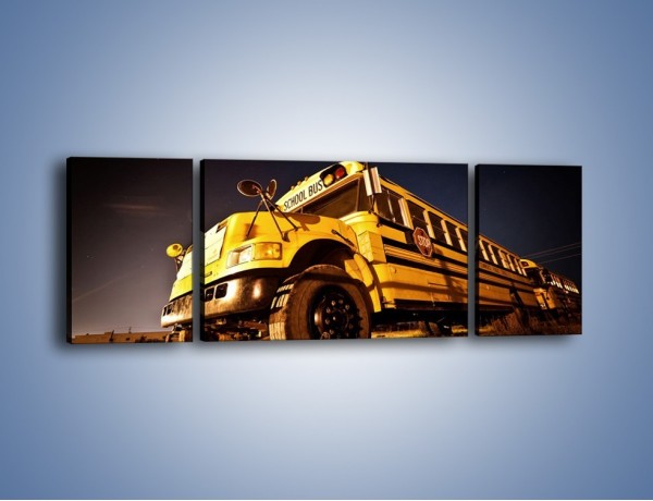 Obraz na płótnie – Amerykański School Bus – trzyczęściowy TM146W5