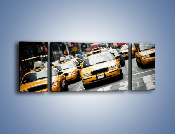 Obraz na płótnie – Nowojorskie taksówki – trzyczęściowy TM149W5