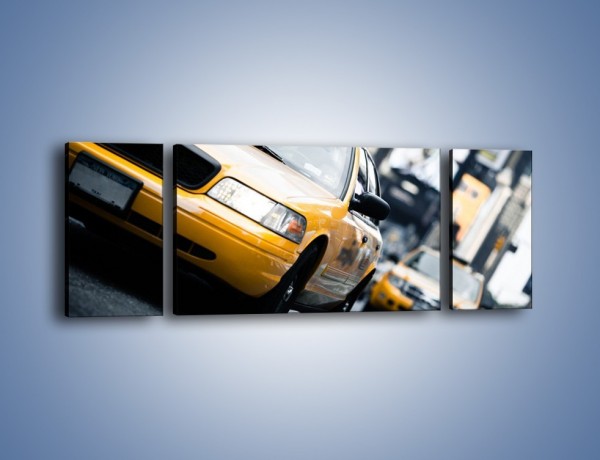 Obraz na płótnie – Taksówki w Nowym Jorku – trzyczęściowy TM151W5