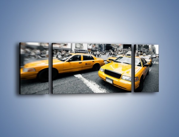Obraz na płótnie – Taksówki na Times Square – trzyczęściowy TM152W5