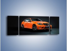 Obraz na płótnie – Mercedes Benz C 63 AMG orange – trzyczęściowy TM192W5