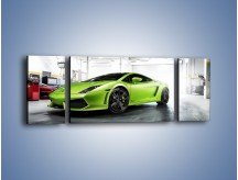 Obraz na płótnie – Lamborghini Gallardo w garażu – trzyczęściowy TM205W5