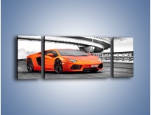 Obraz na płótnie – Lamborghini Aventador na szarym tle – trzyczęściowy TM237W5