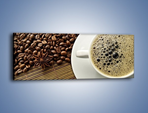 Obraz na płótnie – Zaparzona kawa z pianką – jednoczęściowy panoramiczny JN384