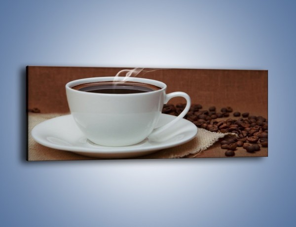 Obraz na płótnie – Gorąca czarna kawa – jednoczęściowy panoramiczny JN386