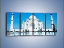 Obraz na płótnie – Taj Mahal pod błękitnym niebem – czteroczęściowy AM077W1