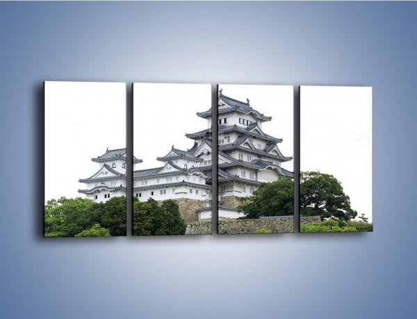 Obraz na płótnie – Azjatycka architektura – czteroczęściowy AM181W1