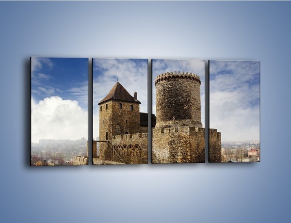 Obraz na płótnie – Średniowieczna fortyfikacja – czteroczęściowy AM201W1