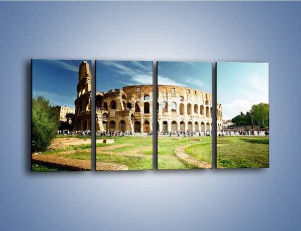 Obraz na płótnie – Koloseum w piękny dzień – czteroczęściowy AM273W1