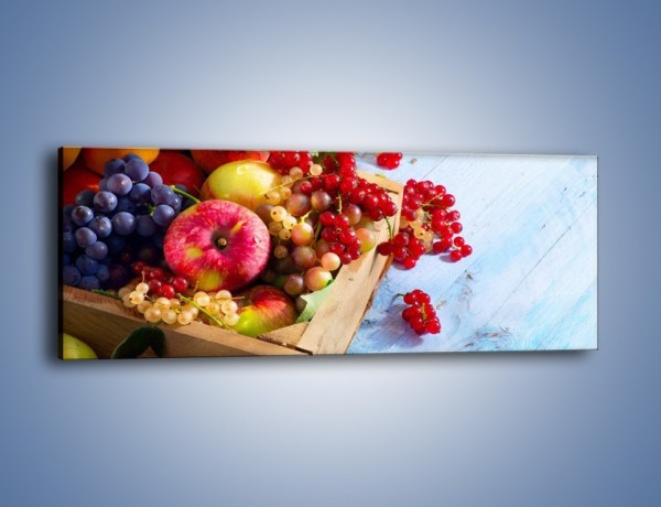Obraz na płótnie – Skrzynka z owocami – jednoczęściowy panoramiczny JN405