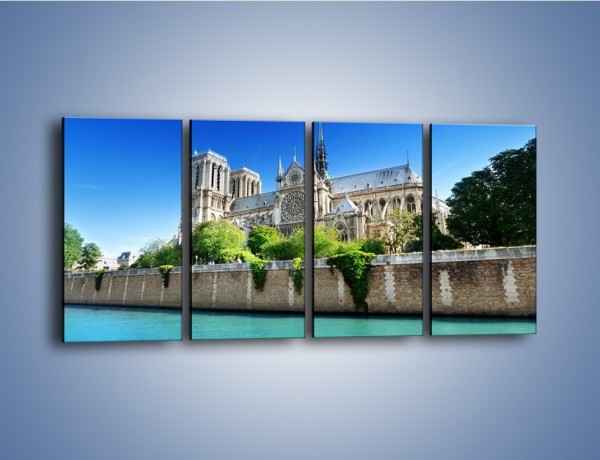 Obraz na płótnie – Katedra Notre-Dame – czteroczęściowy AM305W1