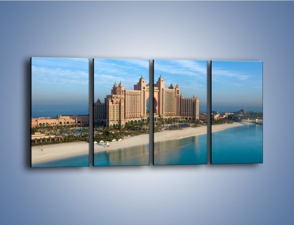 Obraz na płótnie – Atlantis Hotel w Dubaju – czteroczęściowy AM341W1