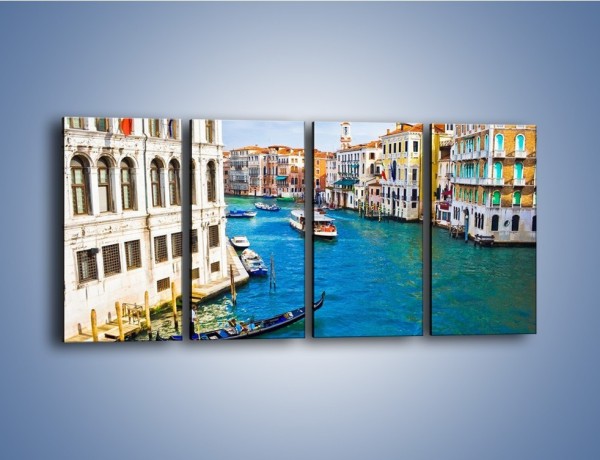 Obraz na płótnie – Kolorowy świat Wenecji – czteroczęściowy AM362W1