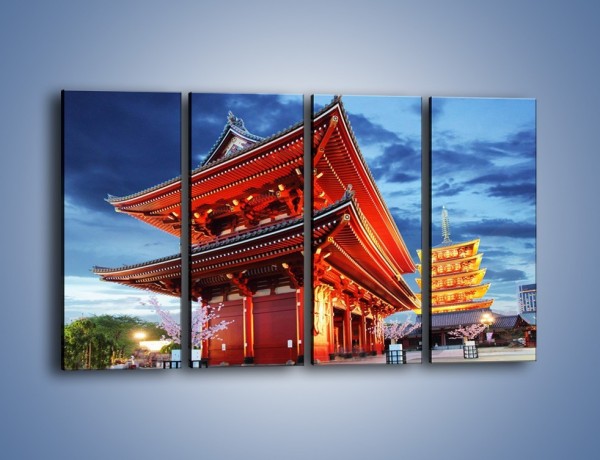 Obraz na płótnie – Świątynia Senso-ji w Tokyo – czteroczęściowy AM378W1