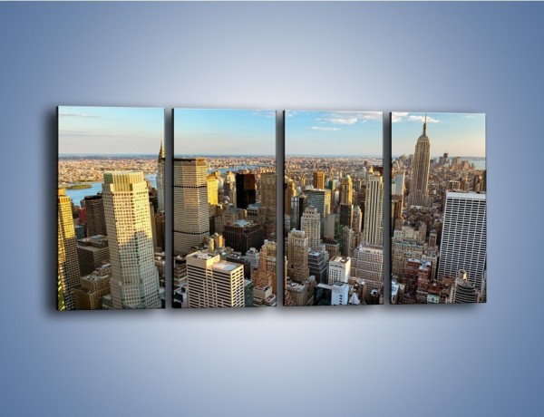 Obraz na płótnie – Manhattan w Nowym Yorku – czteroczęściowy AM412W1