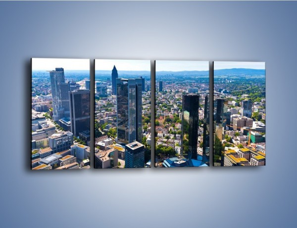 Obraz na płótnie – Panorama Frankfurtu – czteroczęściowy AM414W1
