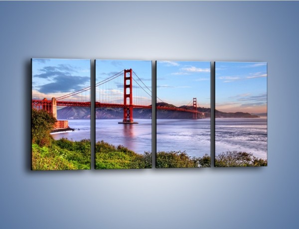 Obraz na płótnie – Most Golden Gate w San Francisco – czteroczęściowy AM444W1