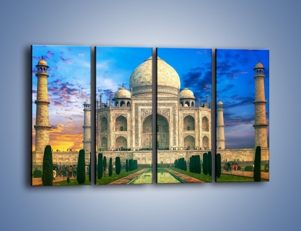 Obraz na płótnie – Tadź Mahal pod niebieskim niebem – czteroczęściowy AM466W1