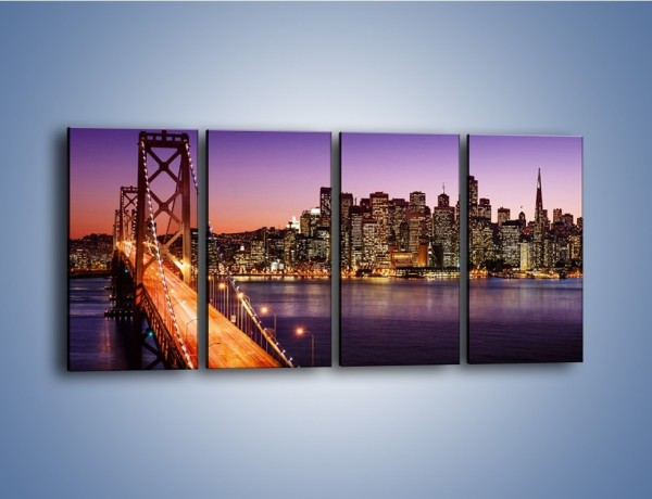 Obraz na płótnie – San Francisco – Oakland Bay Bridge – czteroczęściowy AM520W1