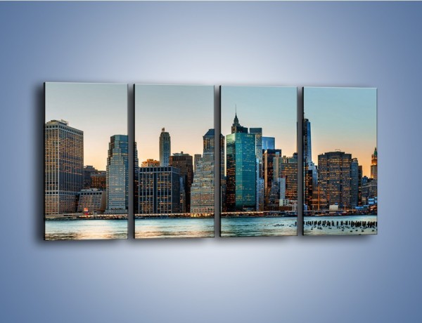 Obraz na płótnie – Panorama Manhattanu – czteroczęściowy AM521W1