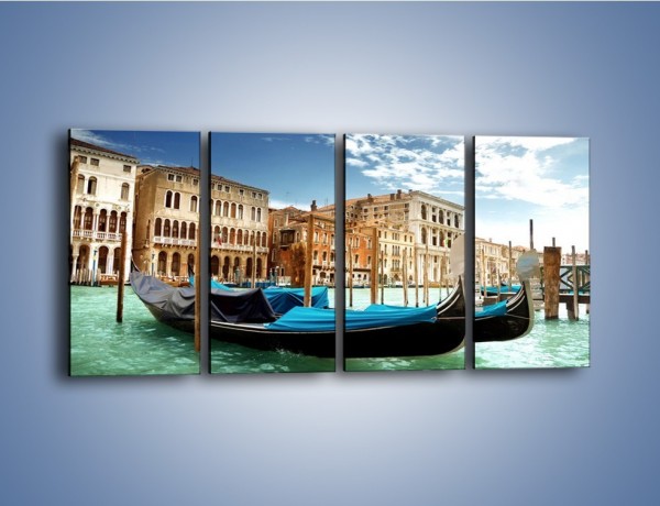 Obraz na płótnie – Weneckie gondole w Canal Grande – czteroczęściowy AM571W1