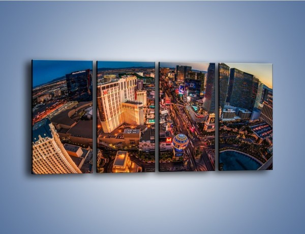 Obraz na płótnie – Centrum Las Vegas – czteroczęściowy AM588W1