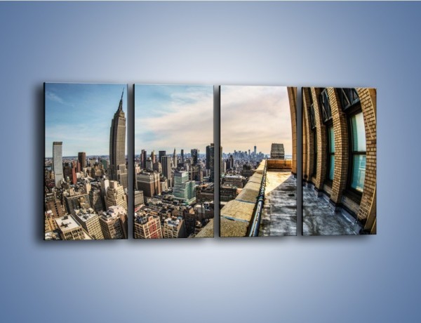 Obraz na płótnie – Empire State Building na Manhattanie – czteroczęściowy AM610W1