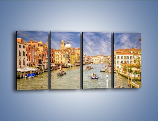 Obraz na płótnie – Canal Grande w Wenecji o poranku – czteroczęściowy AM617W1