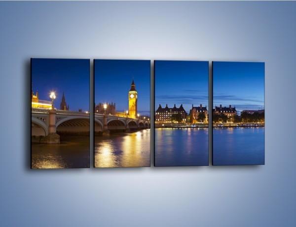 Obraz na płótnie – London Bridge i Big Ben – czteroczęściowy AM620W1