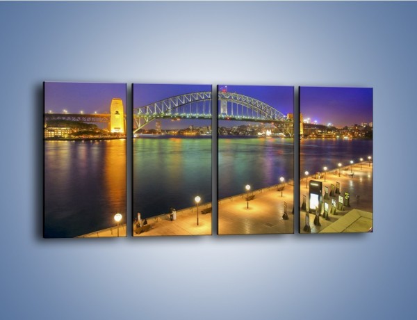 Obraz na płótnie – Most nad zatoką Port Jackson w Sydney – czteroczęściowy AM631W1