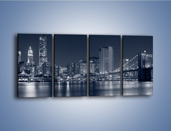Obraz na płótnie – Manhattan w jednolitym kolorze – czteroczęściowy AM645W1