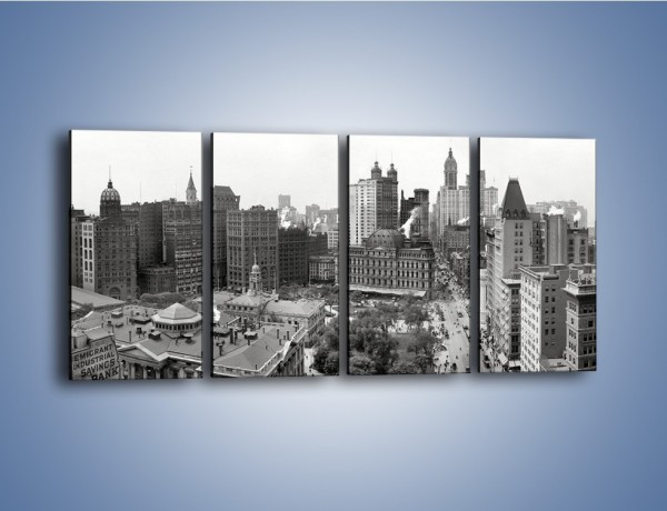 Obraz na płótnie – Manhattan na początku XX wieku – czteroczęściowy AM686W1