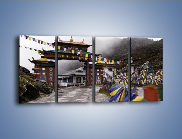 Obraz na płótnie – Brama do miasta Tawang w Tybecie – czteroczęściowy AM689W1