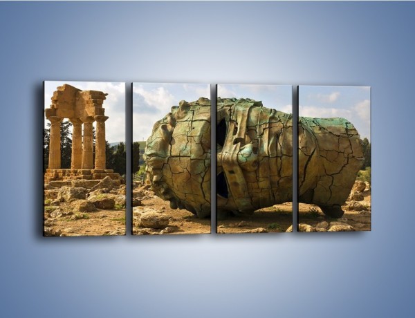 Obraz na płótnie – Ruiny Świątyni Kastora i Polluksa – czteroczęściowy AM705W1