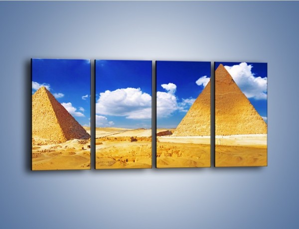 Obraz na płótnie – Panorama egipskich piramid – czteroczęściowy AM725W1