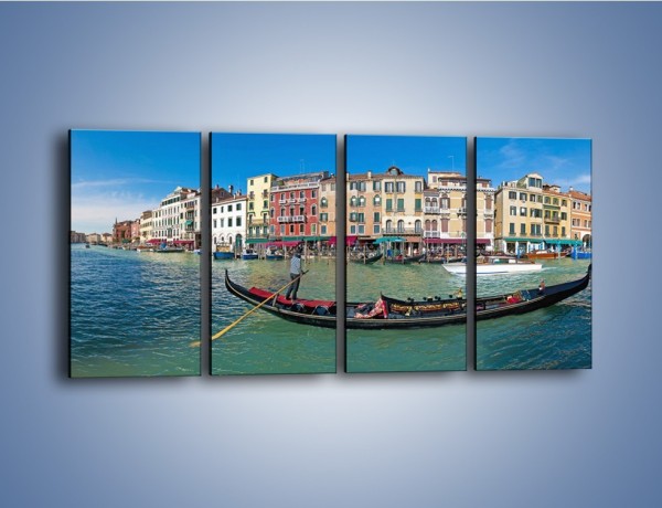 Obraz na płótnie – Panorama Canal Grande w Wenecji – czteroczęściowy AM745W1